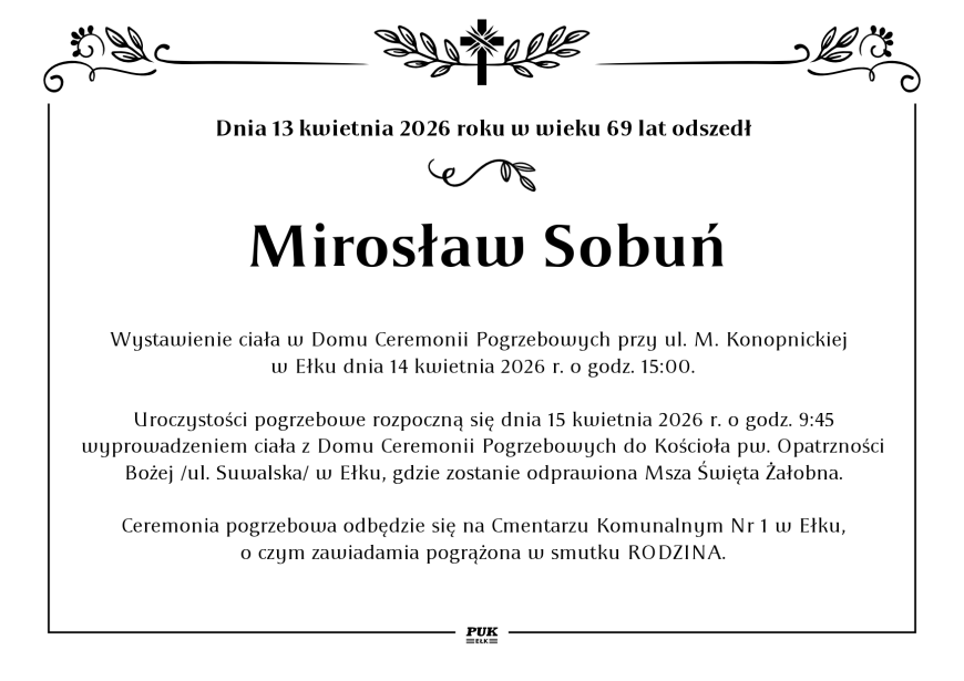 Mirosław Sobuń - nekrolog